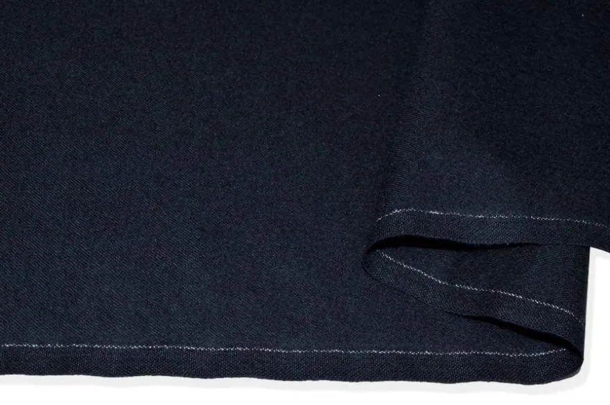TESSUTO FLANELLA PURA LANA BLU NAVY