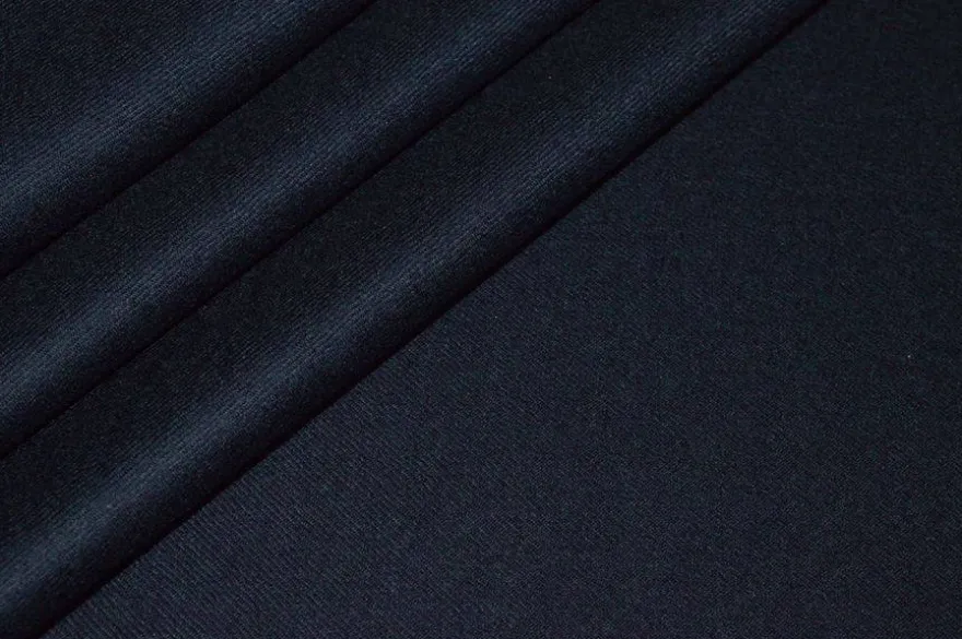 TESSUTO FLANELLA PURA LANA BLU NAVY