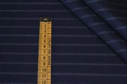 TESSUTO FLANELLA PURA LANA GESSATO BLU ADESIVATO