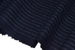 TESSUTO FLANELLA PURA LANA GESSATO BLU