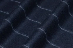 TESSUTO FLANELLA PURA LANA MADE IN ENGLAND BLU GESSATO LARGO