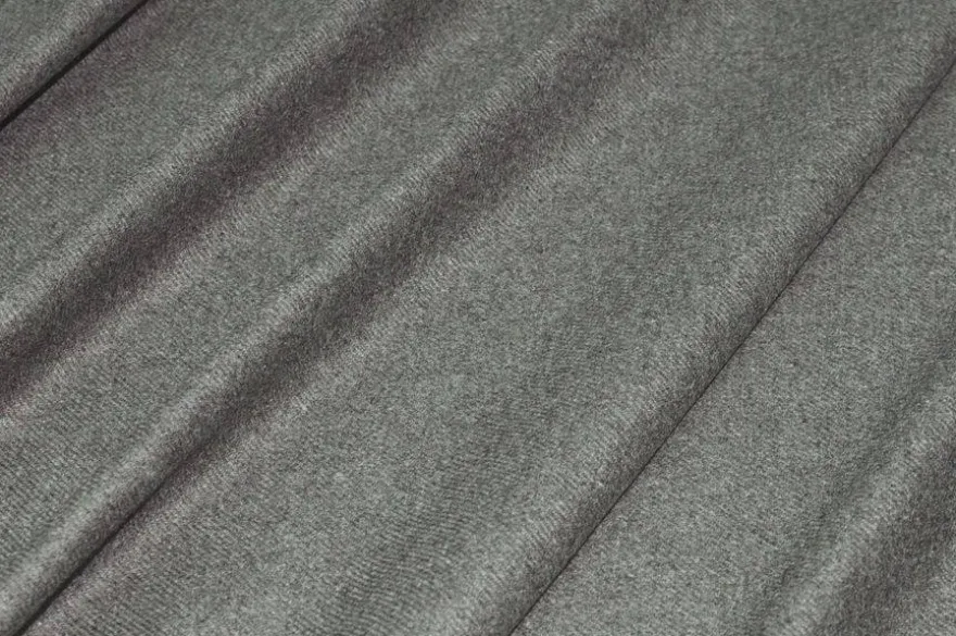 TESSUTO FLANELLA PURO CASHMERE GRIGIO CHIARO