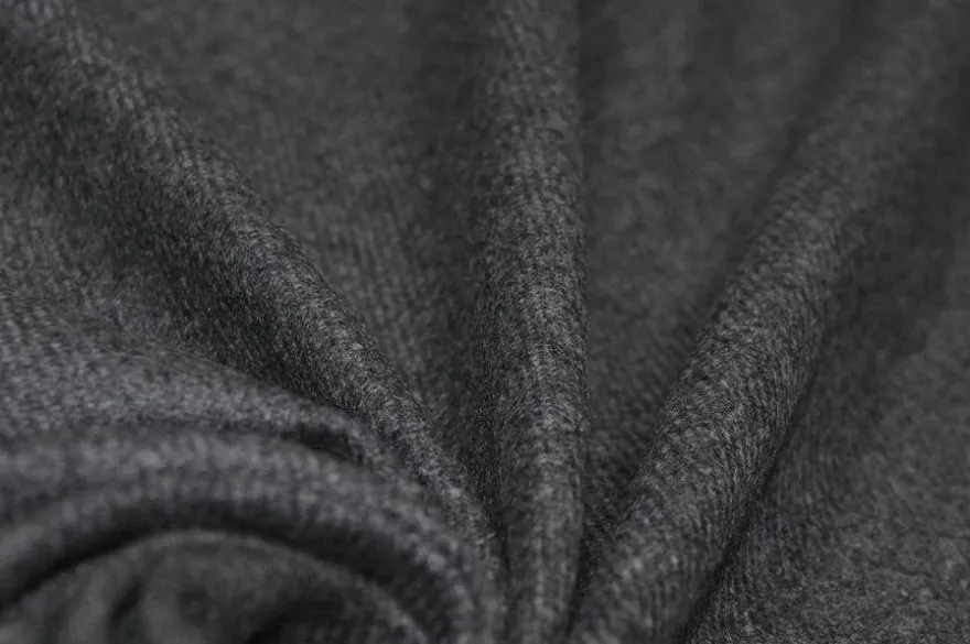 TESSUTO FLANELLA PURO CASHMERE GRIGIO MEDIO