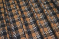 TESSUTO FLANELLA PURO COTONE SCACCO BEIGE