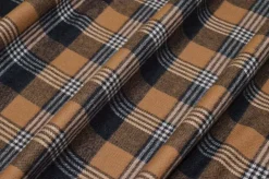 TESSUTO FLANELLA PURO COTONE SCACCO BEIGE
