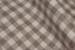 TESSUTO FLANELLA PURO COTONE SCACCO BIANCO BEIGE
