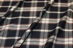 TESSUTO FLANELLA PURO COTONE TARTAN BLU
