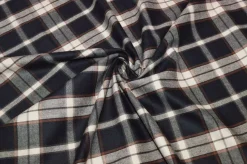 TESSUTO FLANELLA PURO COTONE TARTAN BLU