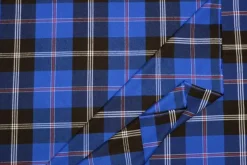 TESSUTO FLANELLA PURO COTONE TARTAN BLU
