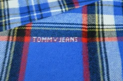 TESSUTO FLANELLA PURO COTONE TARTAN AZZURRO