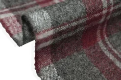 TESSUTO FLANELLA SCACCO GRIGIO ROSSO