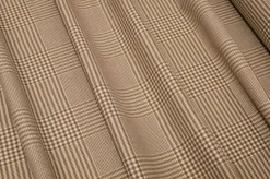TESSUTO FLANELLINA PURA LANA PRINCIPE DI GALLES BEIGE