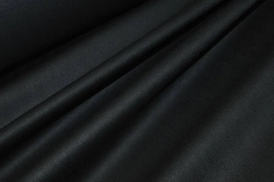 TESSUTO FODERA TASCHE PURO COTONE SPINATINO NERO