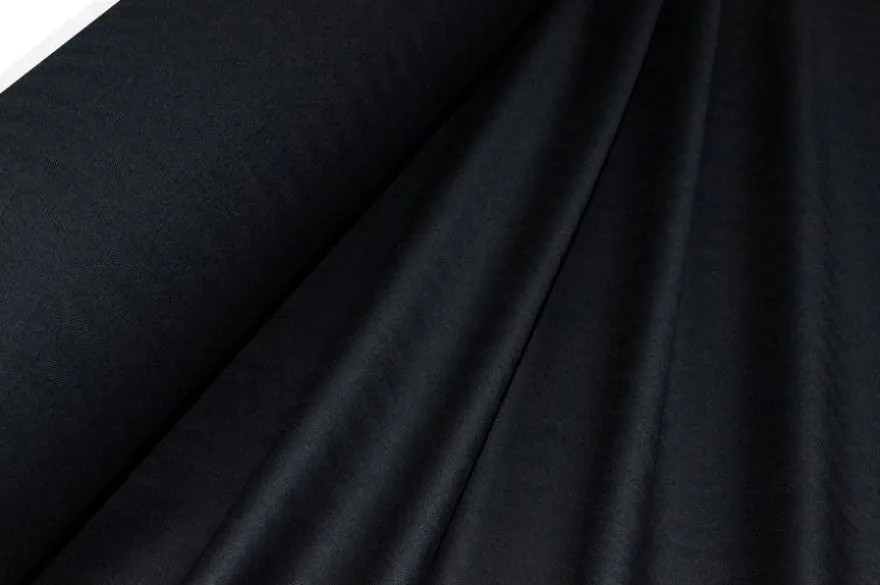 TESSUTO FODERA TASCHE PURO COTONE SPINATINO NERO