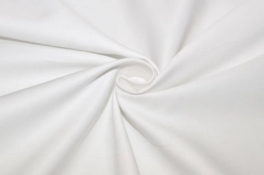 TESSUTO GABARDINE COTONE BIANCO