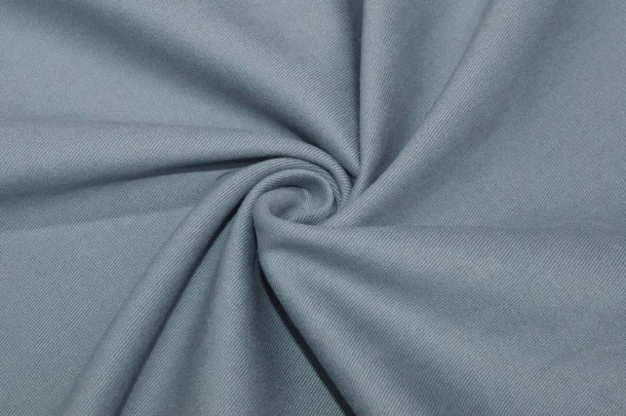 TESSUTO GABARDINE COTONE MISTO CASHMERE MANO PESCA AVIO