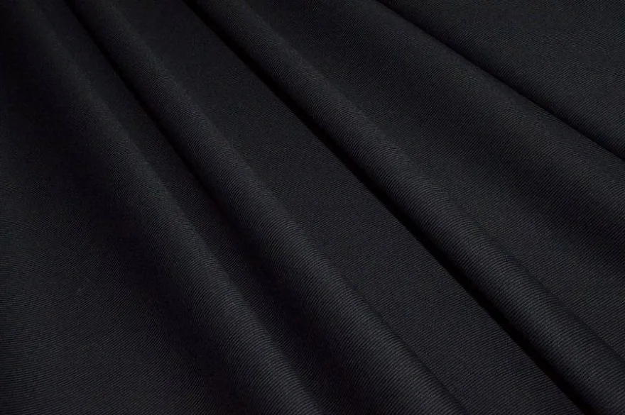TESSUTO GABARDINE COTONE STRETCH ROBUSTO NERO