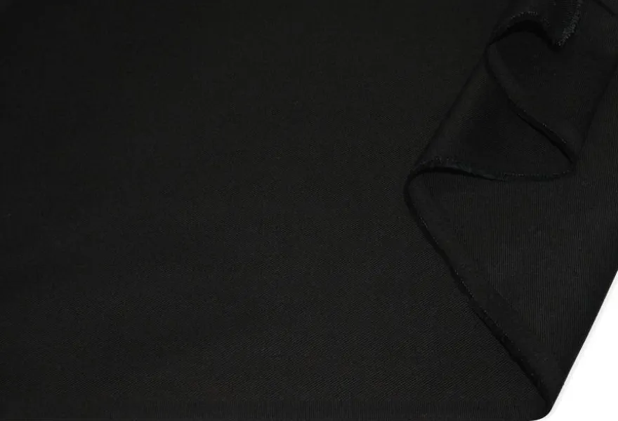 TESSUTO GABARDINE COTONE STRETCH ROBUSTO NERO