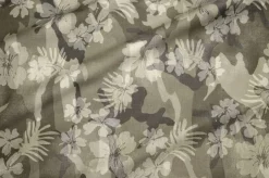 TESSUTO GABARDINE COTONE STREATCH FANTASIA FLOREALE CAMOUFLAGE