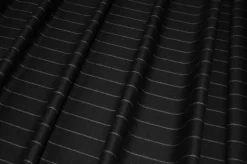 TESSUTO GABARDINE PURA LANA MADE IN ENGLAND GESSATO NERO