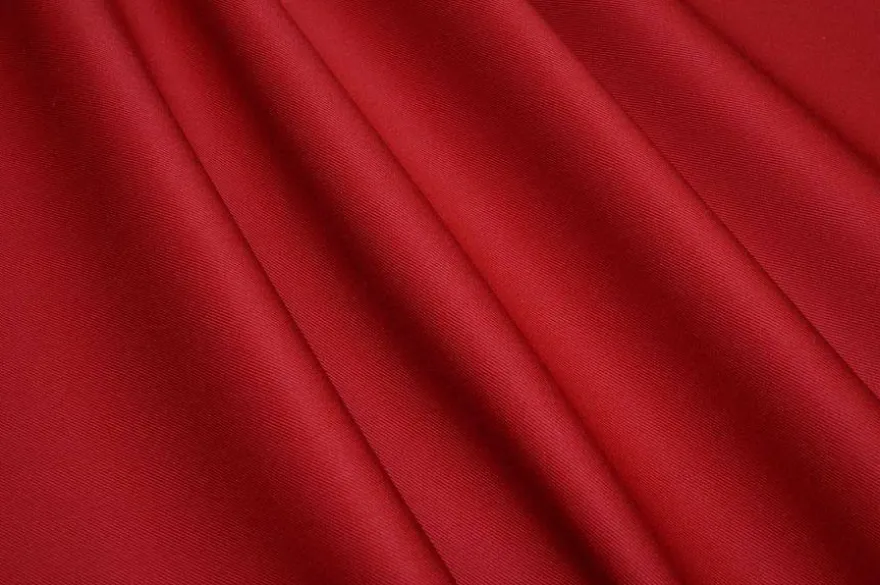 TESSUTO GABARDINE PURA LANA ROSSA