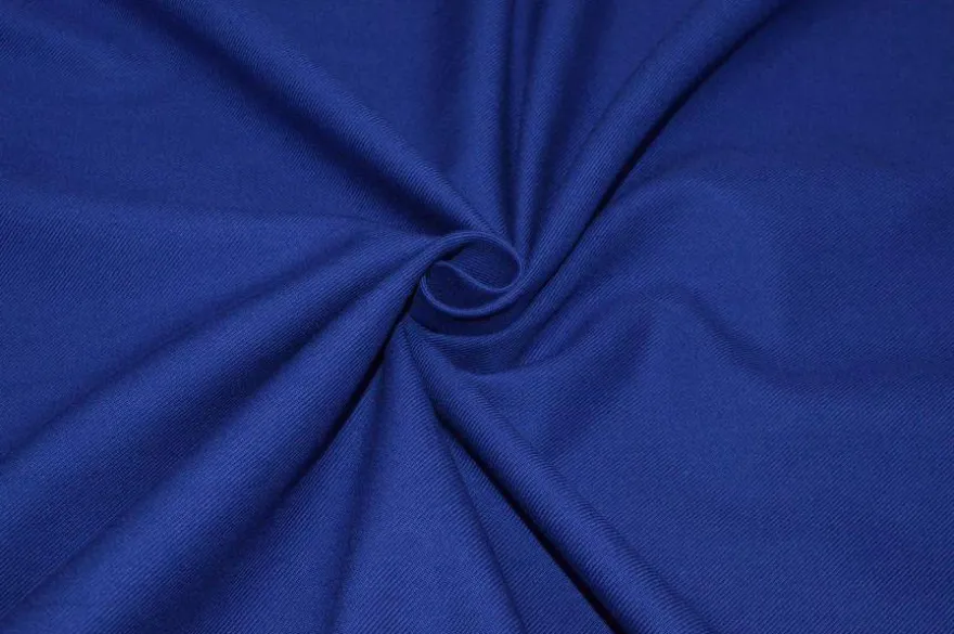 TESSUTO GABARDINE PURO COTONE BLUETTE