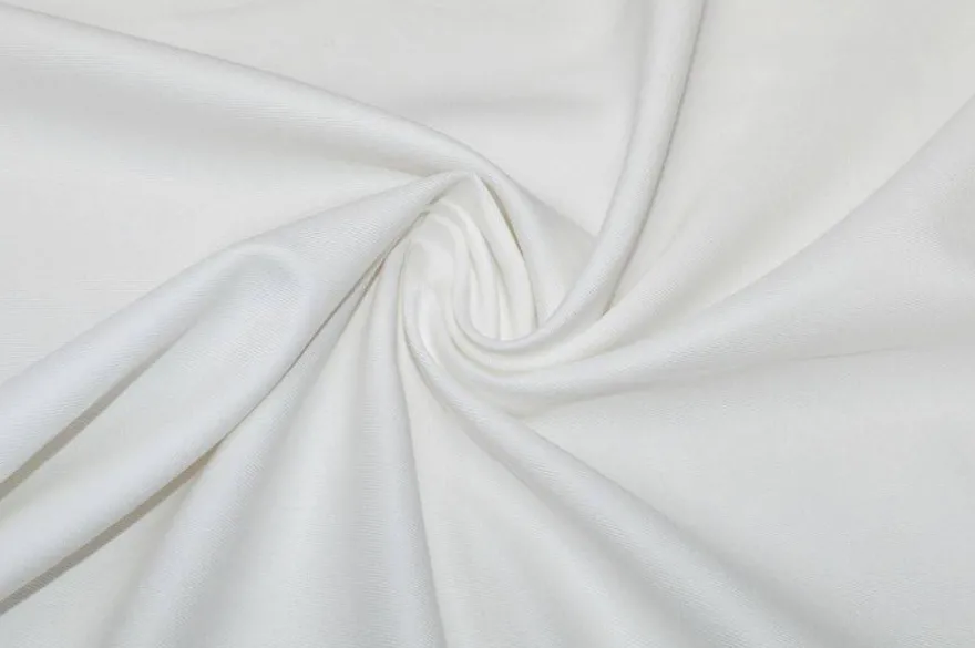 TESSUTO GABARDINE PURO COTONE BIANCO