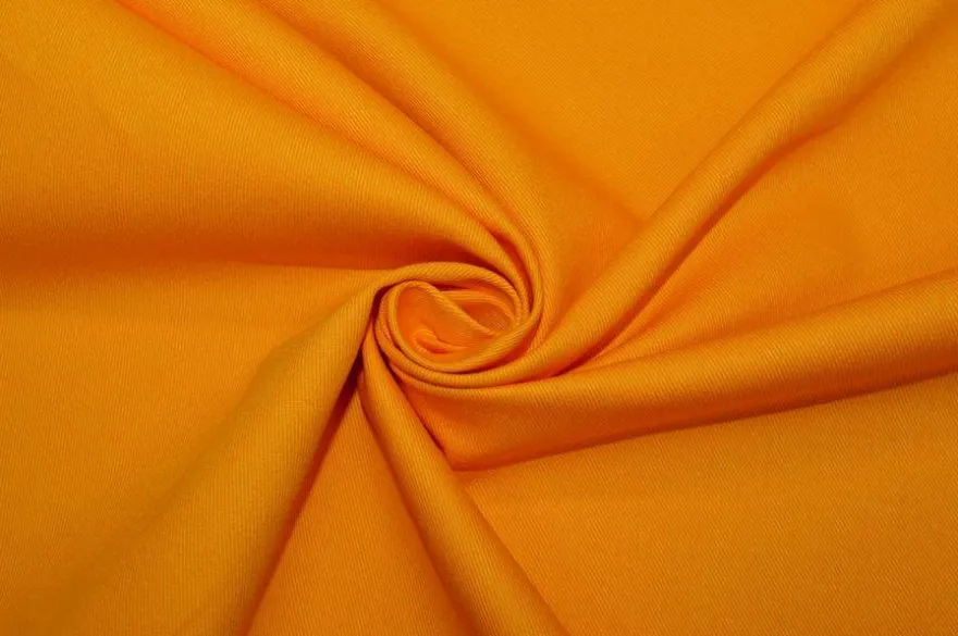 TESSUTO GABARDINE PURO COTONE GIALLO