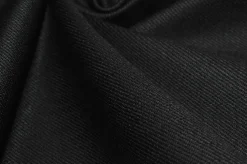 TESSUTO GABARDINE PURO COTONE PESANTE NERO