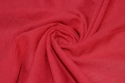 TESSUTO GARZA STROPICCIATO PURO COTONE ROSSO
