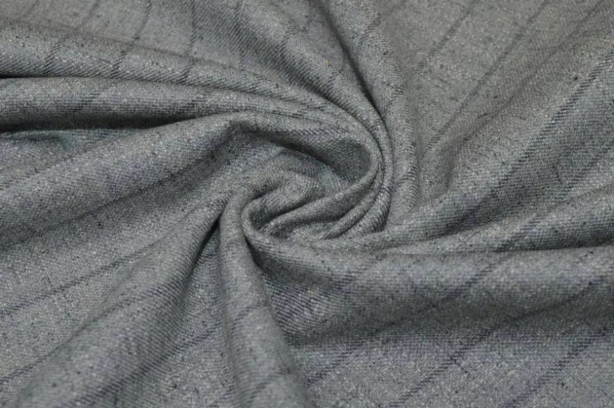 TESSUTO GESSATO STRETCH GRIGIO