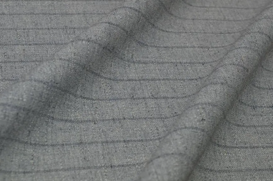 TESSUTO GESSATO STRETCH GRIGIO