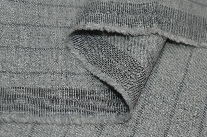 TESSUTO GESSATO STRETCH GRIGIO