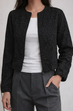 TESSUTO GOFFRATO STRETCH NERO