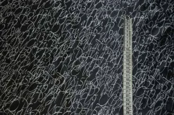 TESSUTO JACQUARD FANTASIA NERO ARGENTO 52