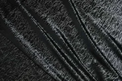 TESSUTO JACQUARD FANTASIA NERO ARGENTO 52