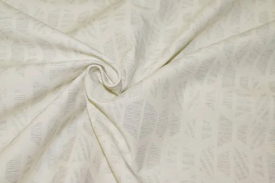 TESSUTO JACQUARD NATURALE FANTASIA GEOMETRICA