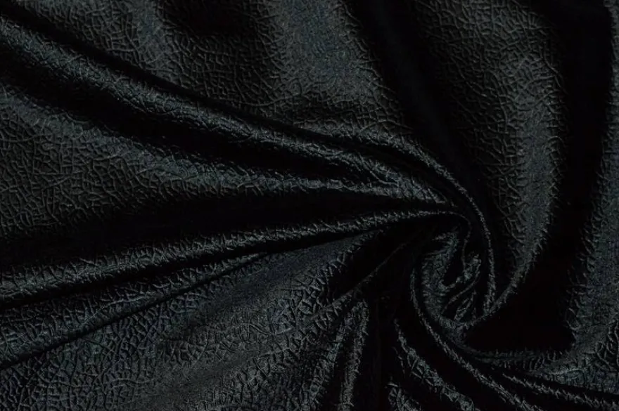 TESSUTO JACQUARD VELLUTO TONO SU TONO NERO