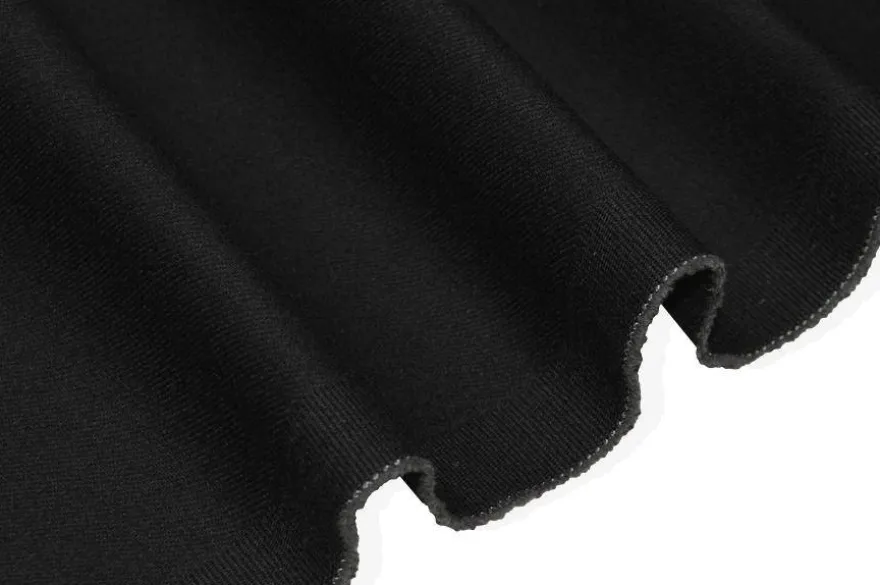 TESSUTO JEANS IN COTONE ELASTICIZZATO NERO