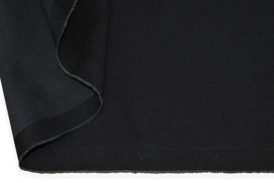 TESSUTO JEANS IN COTONE ELASTICIZZATO NERO