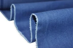 TESSUTO JEANS IN COTONE ELASTICIZZATO AZZURRO