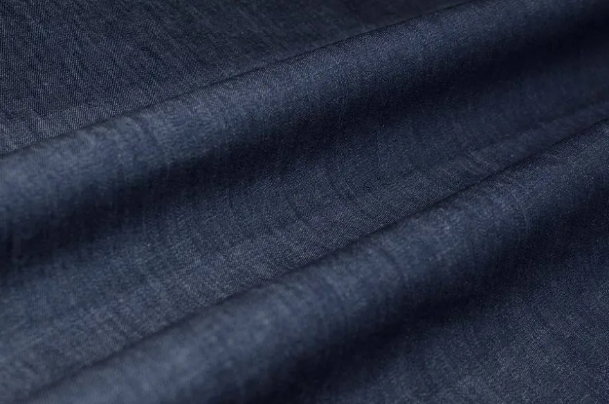 TESSUTO JEANS PURO COTONE BLU LEGGERO