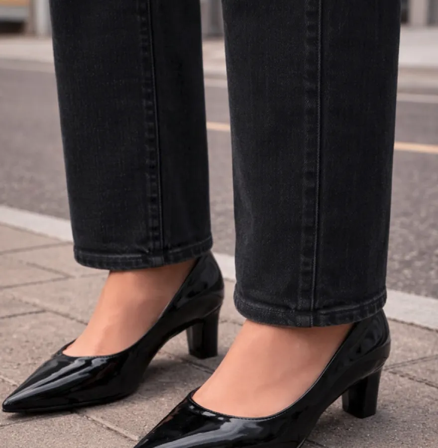 TESSUTO JEANS PURO COTONE ELASTICIZZATO NERO