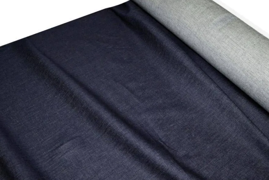 TESSUTO JEANS PURO COTONE STRETCH NON TRATTATO BLU