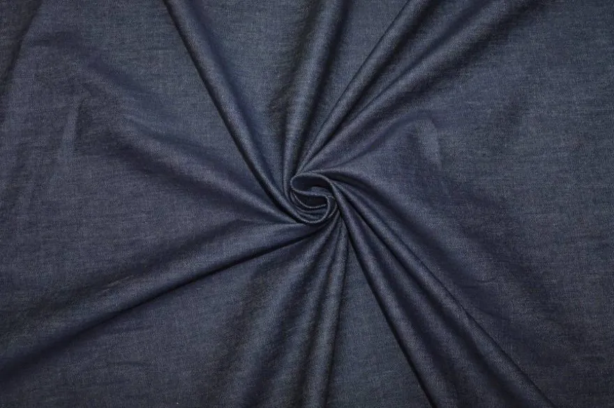TESSUTO JEANS PURO COTONE STRETCH NON TRATTATO BLU