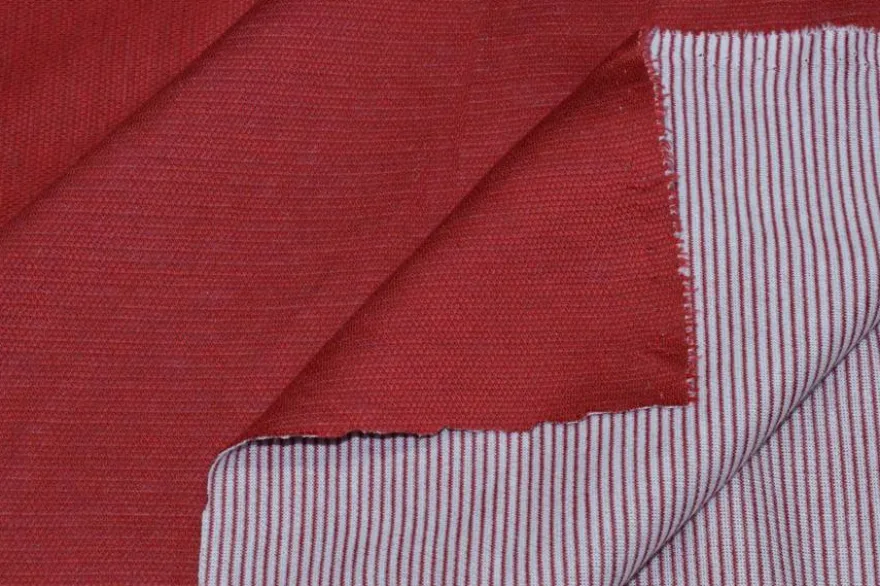 TESSUTO JERSEY COTONE DOUBLE-FACE ROSSO