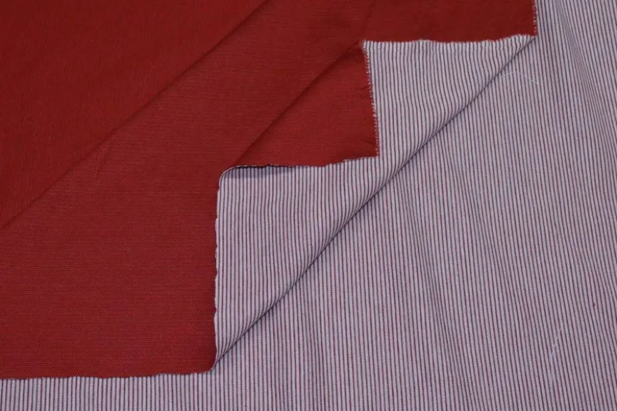 TESSUTO JERSEY COTONE DOUBLE-FACE ROSSO