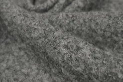 TESSUTO JERSEY LANA EFFETTO BOUCLE GRIGIO MELANGE