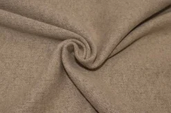 TESSUTO JERSEY MISTO LANA COTONE MARRONE BEIGE
