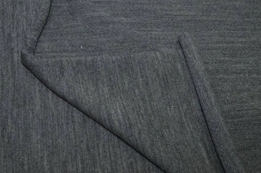 TESSUTO JERSEY PURA LANA GRIGIO MELANGE